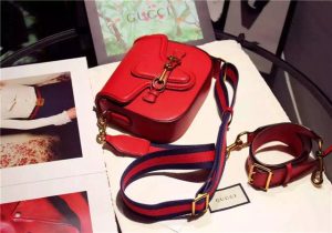 Gucci Small Lady Web Leather Shoulder Bag (Varied Colors)