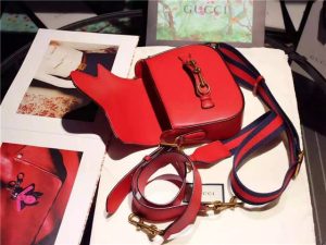 Gucci Small Lady Web Leather Shoulder Bag (Varied Colors)