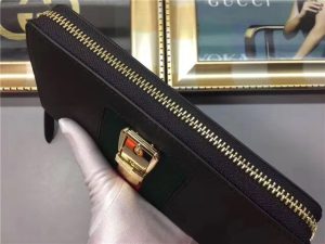 Gucci Sylvie Leather Zip Around Wallet (Varied Colors)