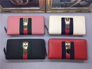 Gucci Sylvie Leather Zip Around Wallet (Varied Colors)