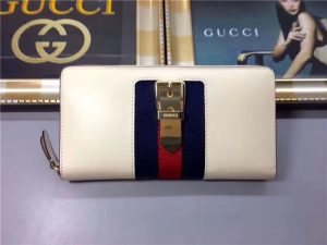 Gucci Sylvie Leather Zip Around Wallet (Varied Colors)