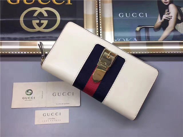 Gucci Sylvie Leather Zip Around Wallet (Varied Colors)