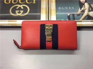 Gucci Sylvie Leather Zip Around Wallet (Varied Colors)