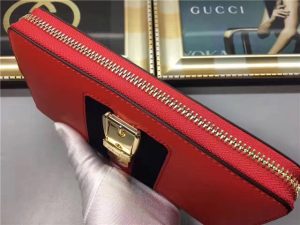Gucci Sylvie Leather Zip Around Wallet (Varied Colors)