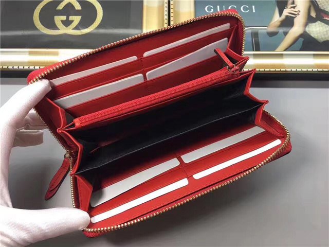 Gucci Sylvie Leather Zip Around Wallet (Varied Colors)