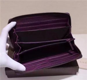 Gucci GG Marmont Purple Leather Wallet