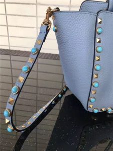 Valentino Rockstud Rolling Blue With Turquoise Stone