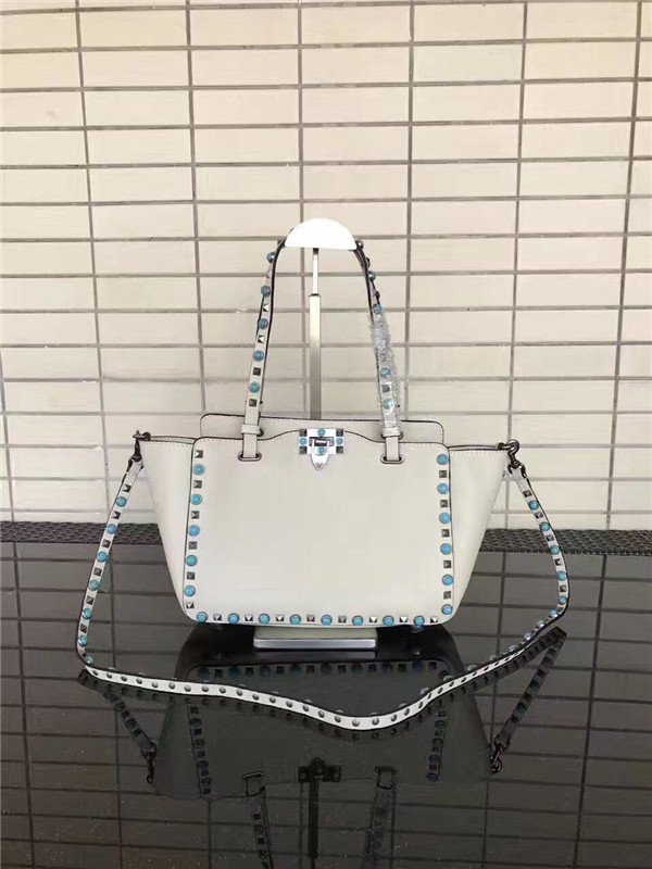 Valentino Rockstud Rolling White With Turquoise Stones