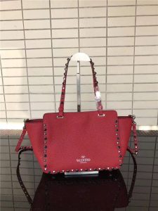 Valentino Rockstud Rolling Red with Black stones