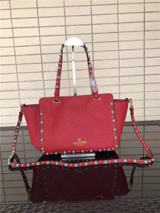 Valentino Rockstud Rolling Red with turquoise stones