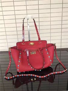 Valentino Rockstud Rolling Red with turquoise stones