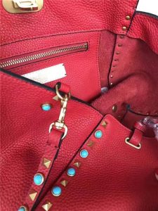 Valentino Rockstud Rolling Red with turquoise stones