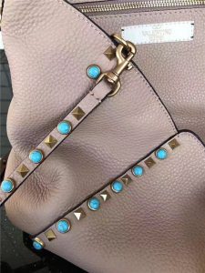 Valentino Rockstud Rolling Poudre with turquoise stone