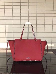 Valentino Rockstud Rolling Red with Black stones