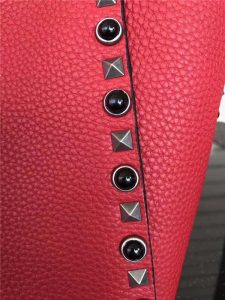 Valentino Rockstud Rolling Red with Black stones