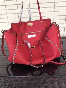 Valentino Rockstud Rolling Red with turquoise stone