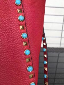 Valentino Rockstud Rolling Red with turquoise stone