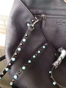 Valentino Rockstud Rolling Black with turquoise stone