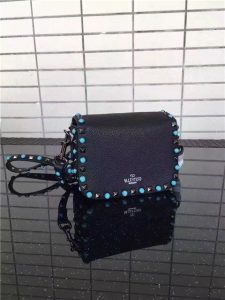 Valentino Rockstud small Black with turquoise stone