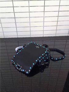 Valentino Rockstud small Black with turquoise stone