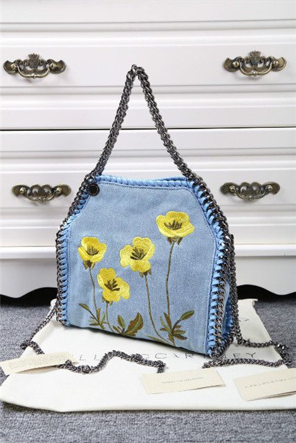 Stella McCartney Falabella Mini Tote Denim Botanical