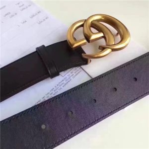 Gucci Leather Belt with Double G Buckle (Varied Colors)