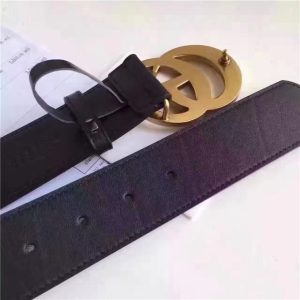 Gucci Leather Belt with Double G Buckle (Varied Colors)