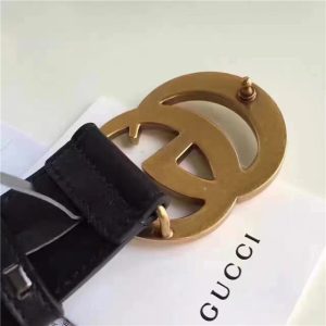 Gucci Leather Belt with Double G Buckle (Varied Colors)