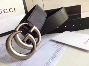 Gucci Leather Belt with Double G Buckle (Varied Colors)