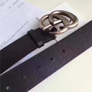 Gucci Leather Belt with Double G Buckle (Varied Colors)