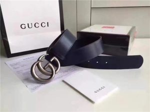 Gucci Leather Belt with Double G Buckle (Varied Colors)