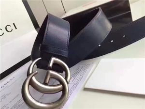 Gucci Leather Belt with Double G Buckle (Varied Colors)