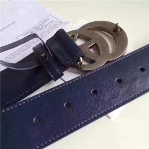 Gucci Leather Belt with Double G Buckle (Varied Colors)