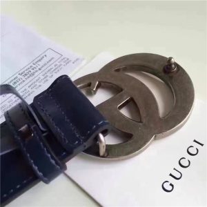 Gucci Leather Belt with Double G Buckle (Varied Colors)