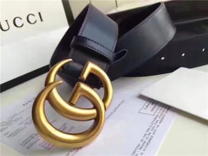 Gucci Leather Belt with Double G Buckle (Varied Colors)