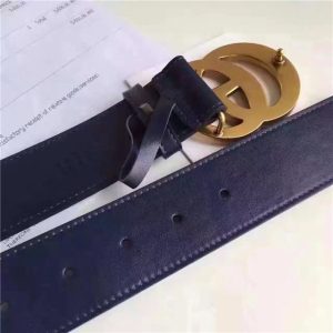 Gucci Leather Belt with Double G Buckle (Varied Colors)