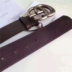Gucci Leather Belt with Double G Buckle (Varied Colors)