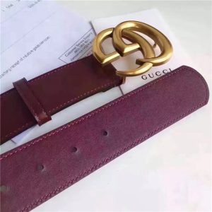 Gucci Leather Belt with Double G Buckle (Varied Colors)