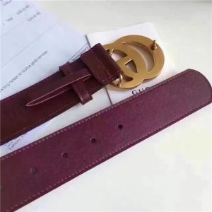 Gucci Leather Belt with Double G Buckle (Varied Colors)