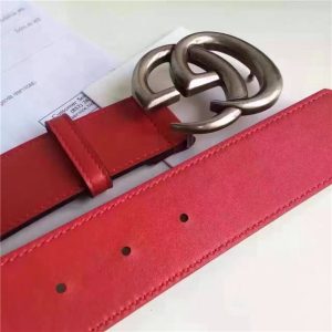 Gucci Leather Belt with Double G Buckle (Varied Colors)