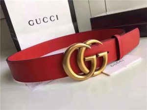 Gucci Leather Belt with Double G Buckle (Varied Colors)