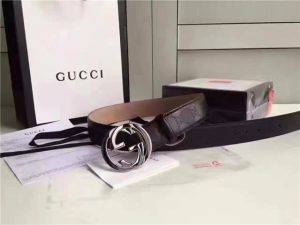 Gucci GG Signature Leather Belt (Varied Colors)