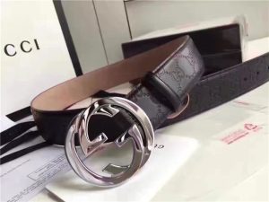 Gucci GG Signature Leather Belt (Varied Colors)