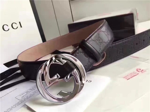 Gucci GG Signature Leather Belt (Varied Colors)