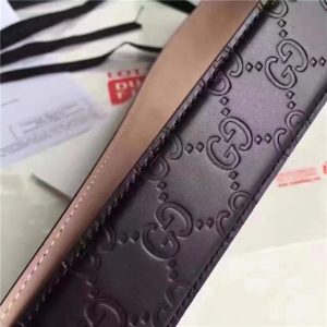 Gucci GG Signature Leather Belt (Varied Colors)