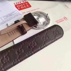 Gucci GG Signature Leather Belt (Varied Colors)