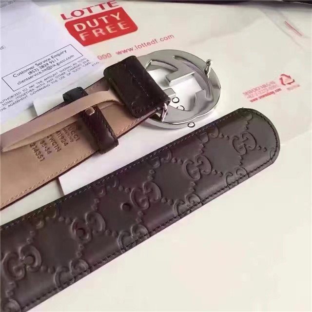 Gucci GG Signature Leather Belt (Varied Colors)