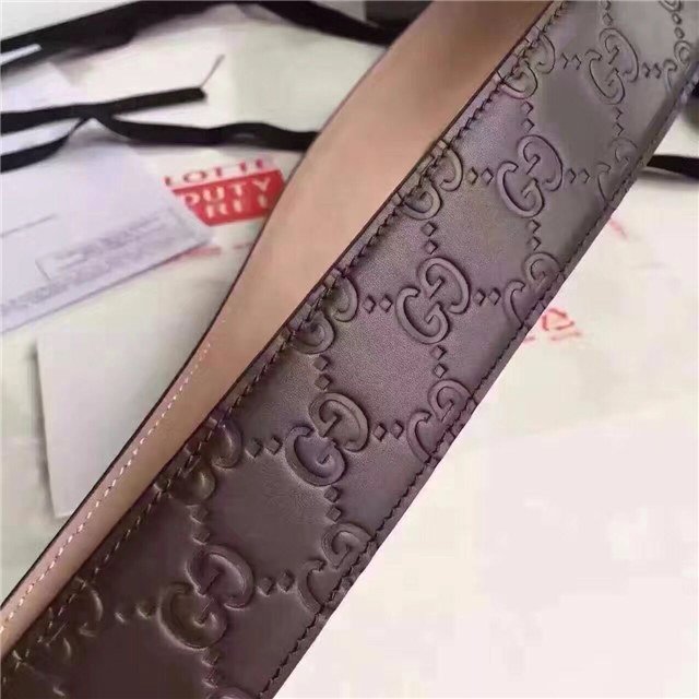 Gucci GG Signature Leather Belt (Varied Colors)