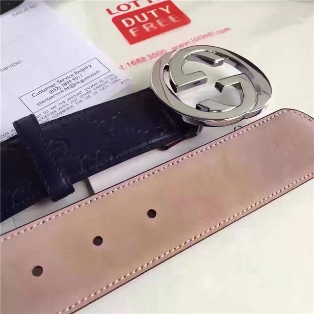 Gucci GG Signature Leather Belt (Varied Colors)