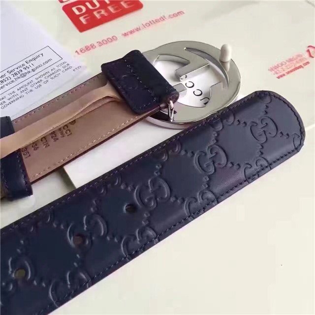 Gucci GG Signature Leather Belt (Varied Colors)